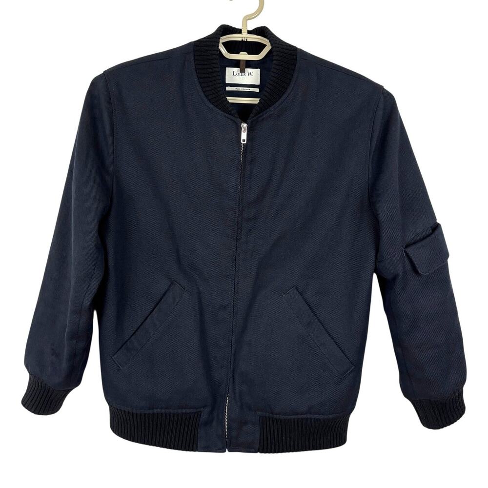 Louis W. x A.P.C. Bomber Jacket Small Navy Blue Cotton Linen pockets